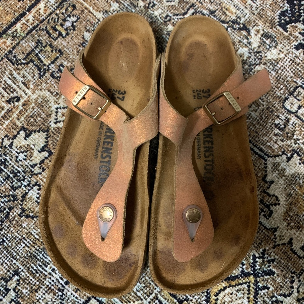 Birkenstock Gizeh Rose Gold 37 regular width